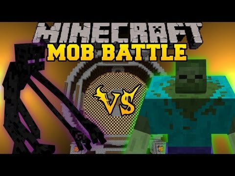 EPIC Mutant Zombie vs Enderman Battle!! - Minecraft Mod