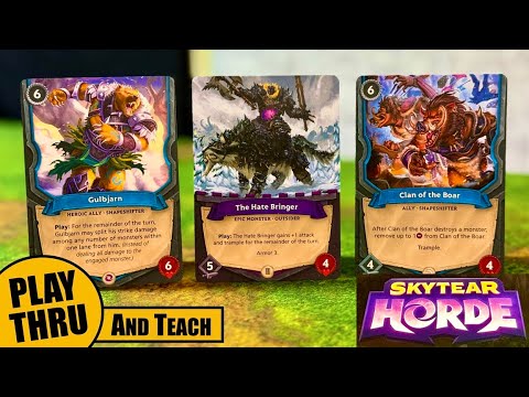 SKYTEAR HORDE Board Game Solo Playthrough and How to Play Teach