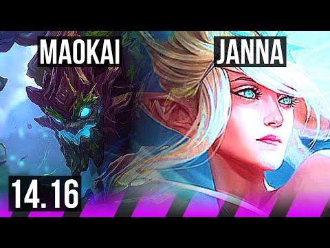 MAOKAI & Miss Fortune vs JANNA & Nilah (SUP) | 1100+ games, 5/4/20 | EUW Master | 14.16