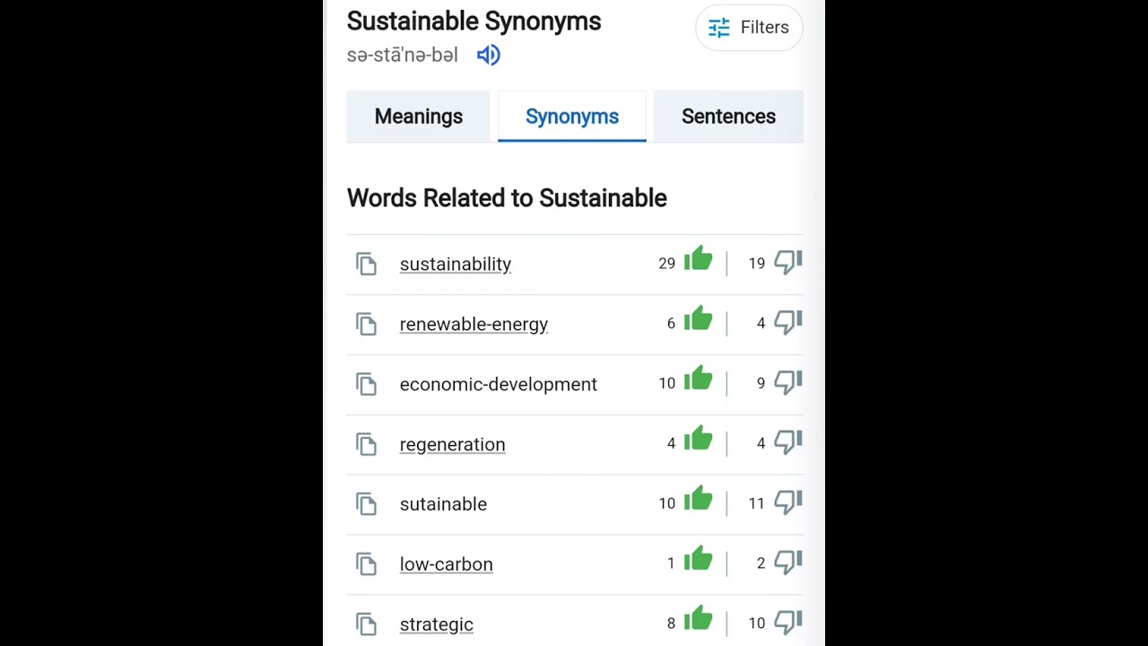 Sustainable (definition, meaning, synonyms, antonyms and examples)
