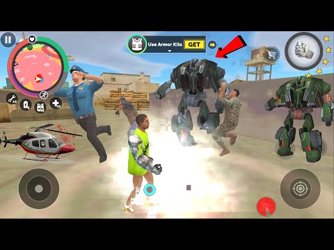 Vegas Crime Simulator (THE ARMS OF HERCULES) Hercules Hand Hit Car Robots - Android Gameplay HD