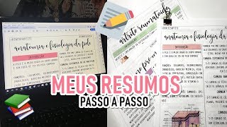 COMO EU FAÇO MEU RESUMOS DIGITADOS | PASSO A PASSO