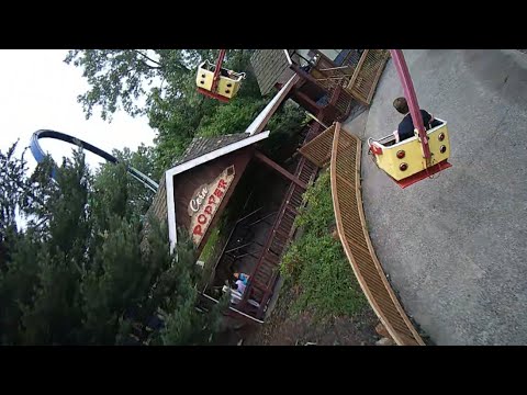 RARE HUSS SWING AROUND - Corn Popper 1080p60fps POV - Six Flags Darien Lake - Copyright Free