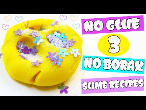 Testing 3 Slime Recipes Without Glue And Without Borax ! DIY NO GLUE NO BORAX SLIME Video