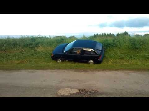 Suburu justy test drive 4x4 skid/slide grass fun