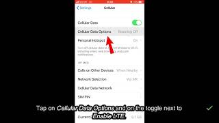 How to enable 4G LTE cellular data on iPhone or iPad cellular