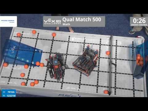 VEX Worlds 2016 - VEXIQ Middle School - Math - Qual 500 (7010A 12321W) 138