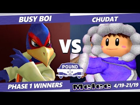 Pound 2019 SSBM -  Busy Boi (Falco) VS Liquid Chudat (Ice Climbers) Smash Melee Phase 1 Winners
