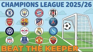 Beat The Keeper - Champions League 2025/26 - Algodoo Marble Race Day 9