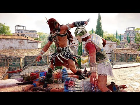 Assassin's Creed Odyssey Spartan Renegade Combat & Parkour in Athens