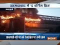 Ahmedabad: Railway bridge over sabarmati river catches fire