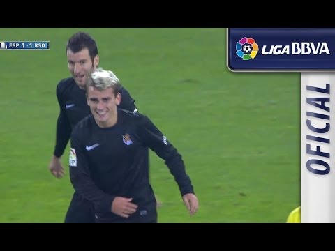 Gol de Griezmann (1-1) en el RCD Espanyol - Real Sociedad - HD