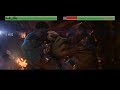 Hulk Vs Thanos With Healthbars