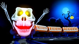 Halloween Train 2021 - Skeleton Ghost Train | Monster Train Cartoon Toy Factory