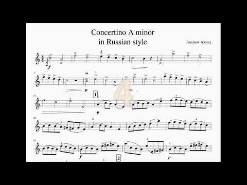 A. Jansinov - Concertino A minor in Russian style op.35 [PLAYALONG]