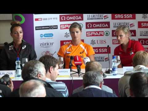 Ivet Lalova, Dafne Schippers & Verena Sailer at pressconference