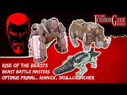 Rise of the Beasts Battle Masters OPTIMUS PRIMAL, RHINOX & SKULLCRUNCHER: EmGo's Reviews N' Stuff
