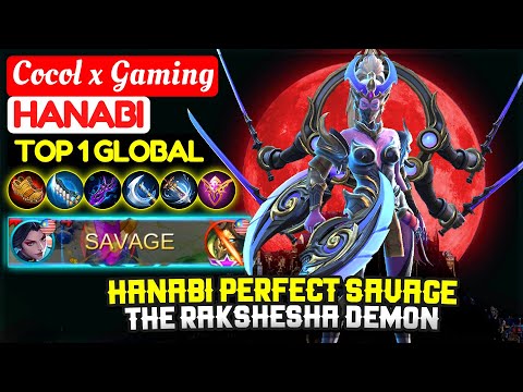 Perfect Savage Hanabi, The Rakshesha Demon [ Top 1 Global Hanabi ] Cocol x Gaming - Mobile Legends