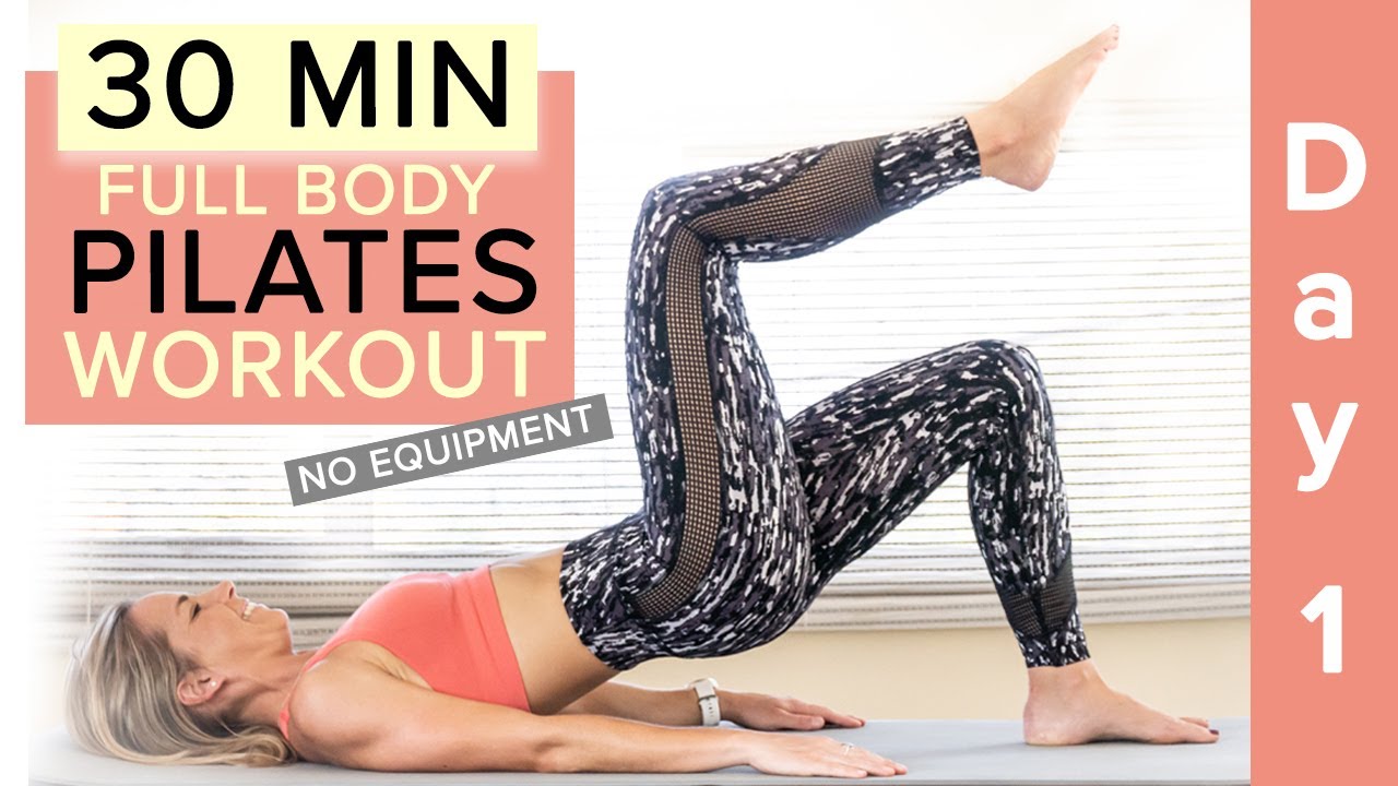 30MIN FULL BODY PILATES Workout (At-Home) Life Full of Zest Pilates Workout Day 1