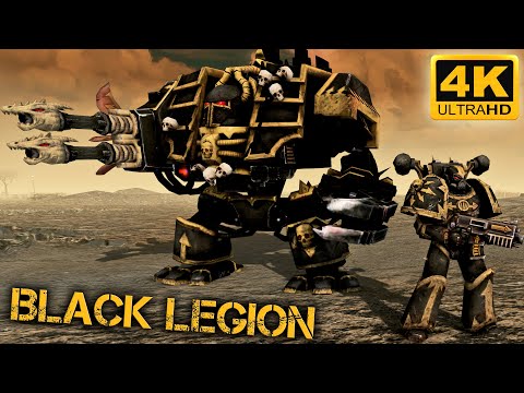 BLACK LEGION vs ELDAR - Men of War: Warhammer 40k Mod (4K, Cinematic)