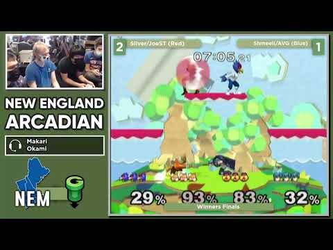 NE Melee Arcadian 9 - Silver/JoeST (Red) vs. Shmeeli/AVG (Blue) - SSBM Doubles WF