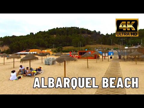 [4K] Albarquel Beach | Setúbal - Arrábida 🇵🇹 | Beach Walk 🌊🚶