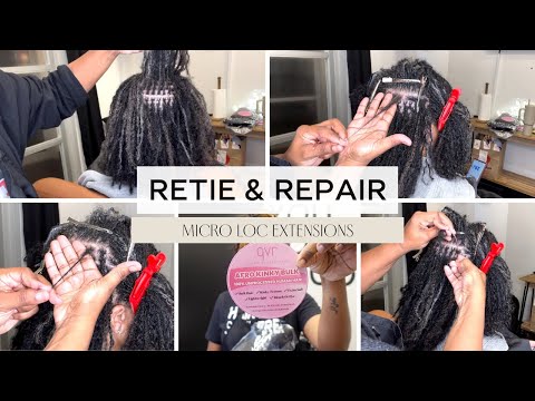 Micro Loc Extensions Retie & Repair | Tutorial | QVR Hair