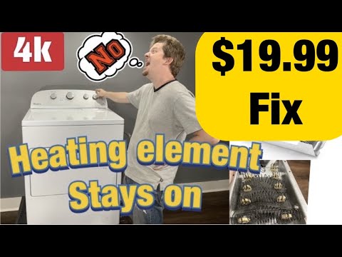 Electric Dryer grounded Heating Element Stays on! - testing and diagnosing step by step Whirlpool