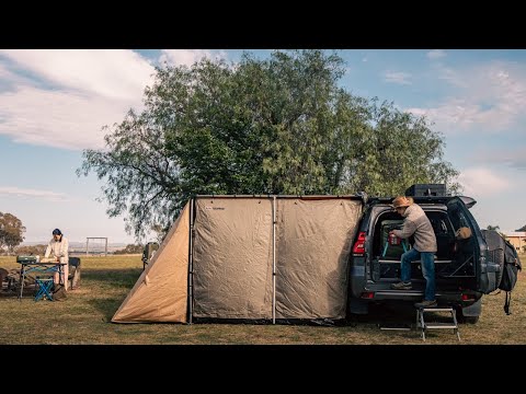 Camping at beautiful farm with ARB Alcove & Awning Room Tent | K-Food Jinseng Chicken Soup