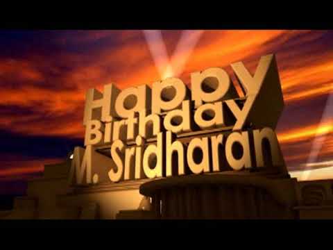 Happy Birthday M  Sridharan