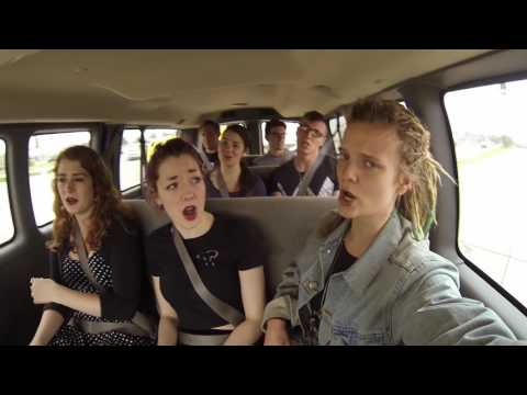 Bits & Pieces (student a capella group), in a van.