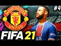 NEYMAR & MBAPPE vs MAN UTD!!! - FIFA 21 Manchester United Career Mode EP4