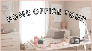 Modern Boho Home Office Tour | Work From Home Desk Setup