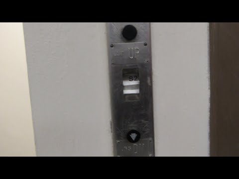 SUPER AMAZING OTIS Roto-Dial Black Button Elevator @ Hatcher Library, UofM Ann Arbor MI