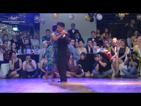  Roxana Suarez  and  Sebastian Achaval  are  dancing  at  Singapore International Tango Festival  in  2016