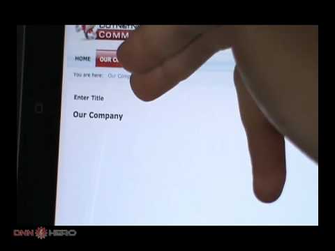 DotNetNuke Tutorial - DNN Menus not working on the iPad? How to fix it - Video #256