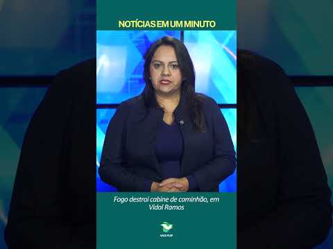 Vidal Ramos: Fogo destrói completamente cabine de caminhão Mercedes-Benz no Faxinal
