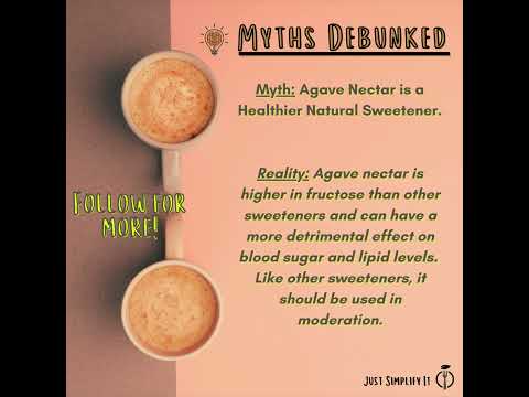 Agave Nectar - Myths Debunked #agave #nectar #fructose #sweetener #sugar #justsimplifyit