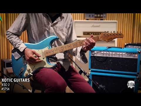 Xotic XSC-2 Swamp Ash HSS S-Style w/ Roasted Flame Maple Neck – Lake Placid Blue image 11