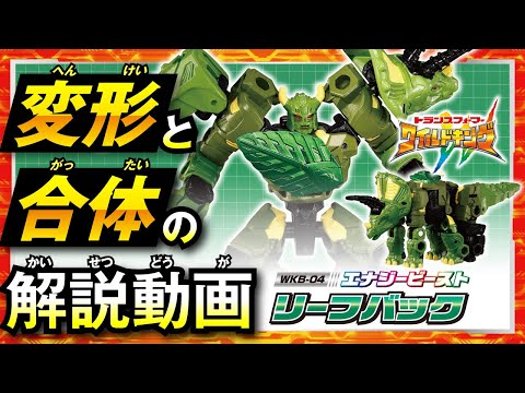 【ワイルドキング変形解説動画】WKB-04 エナジービースト リーフバック