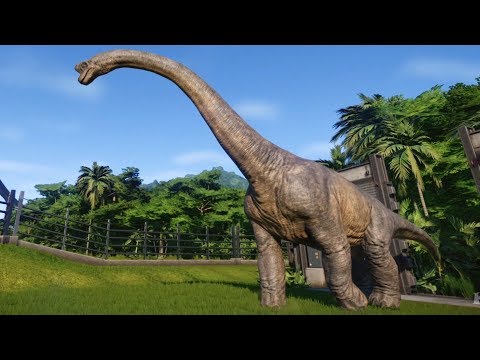 Jurassic World Evolution - Brachiosaurus Gameplay (PS4 HD) [1080p60FPS]