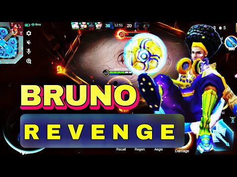 BRUNO REVENGE MODE - NEVER GIVE UP! Bruno Gameplay 2025 - Top 1 Global Mobile Legends