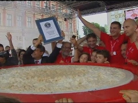 World's largest cappuccino record attempt in Zagreb, Croatia