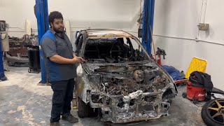 1000HP SUBARU STI goes up in Flames