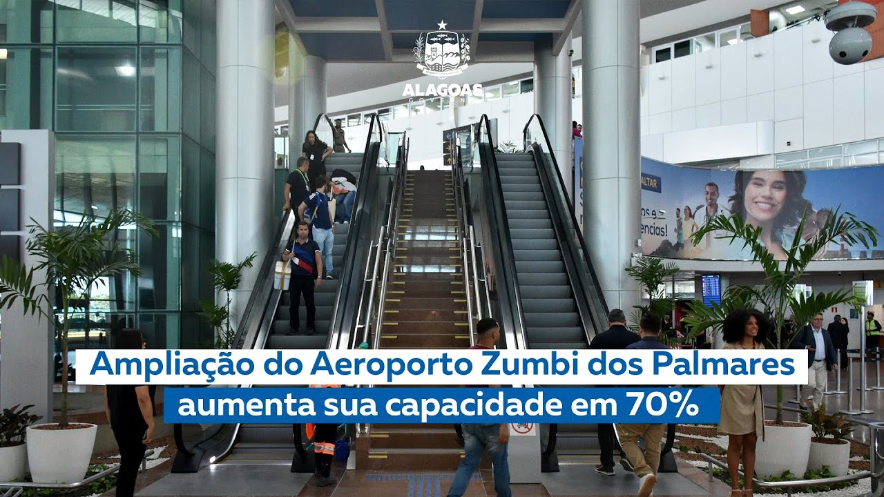 Aeroporto Zumbi dos Palmares tem sua capacidade ampliada em 70%