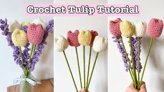 DIY Easy Crochet Tulip Bouquet