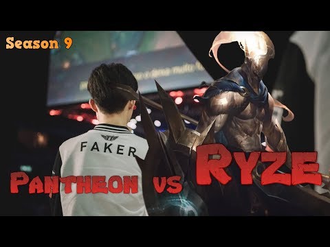 Faker - Pantheon vs Ryze Mid - Patch 9.19 LoL Season 9 KR Ranked | League of Legends Replays