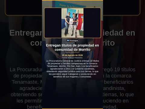 Entregan títulos de propiedad en comunidad de Morrito