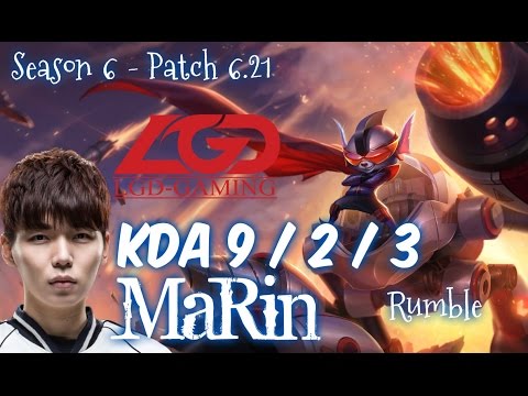 LGD MaRin RUMBLE vs EKKO Top - Patch 6.21 KR Ranked | League of Legends