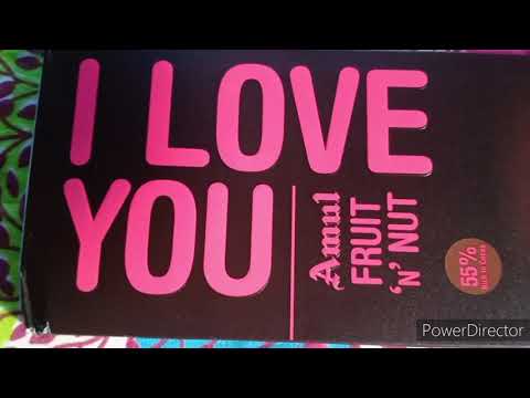 Unboxing chocolate # Amul FRUIT 'N' NUT I LoVe  You Dark chocolate unboxing